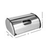 Hds Trading Stainless Steel Bread Box, Silver ZOR96015